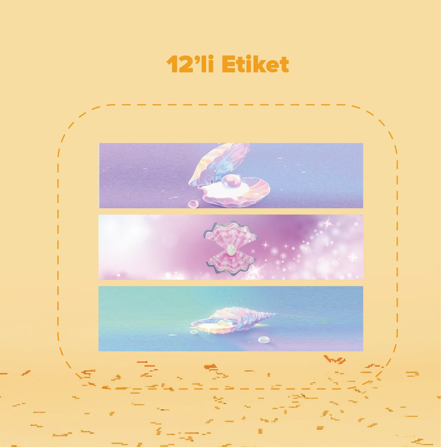 Deniz Kızı Temalı Su Şişesi Etiketi