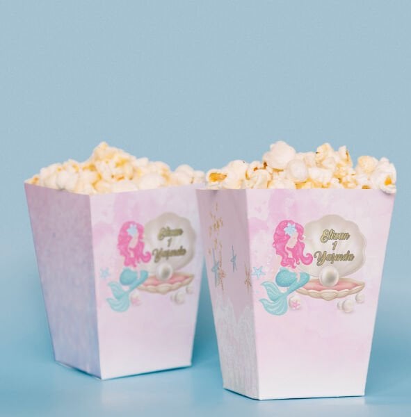 Denizkızı Konseptli Pop Corn Kutusu