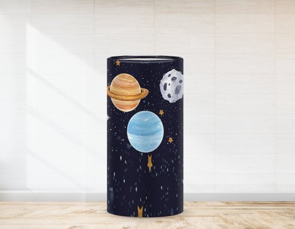 Uzay  Temalı Strafor Kaplaması çap 24 cm x h 70 cm