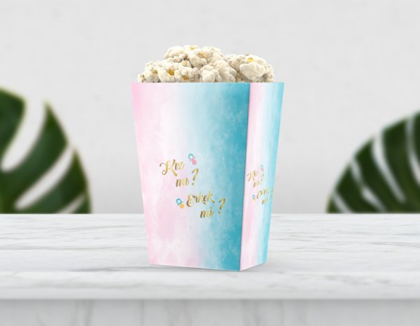 Baby Shower Cinsiyet Temalı Pop Corn Etiketi