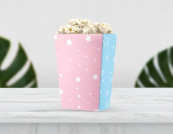 Baby Shower Temalı Pop Corn Etiketi