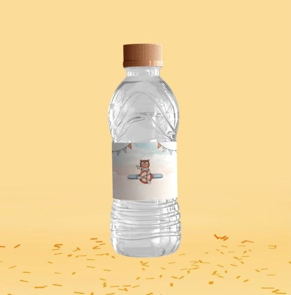 Ayıcık Temalı Su Şişesi Etiketi