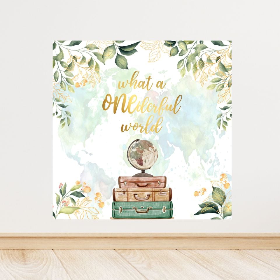 Dünya Temalı Doğum Günü Afişi