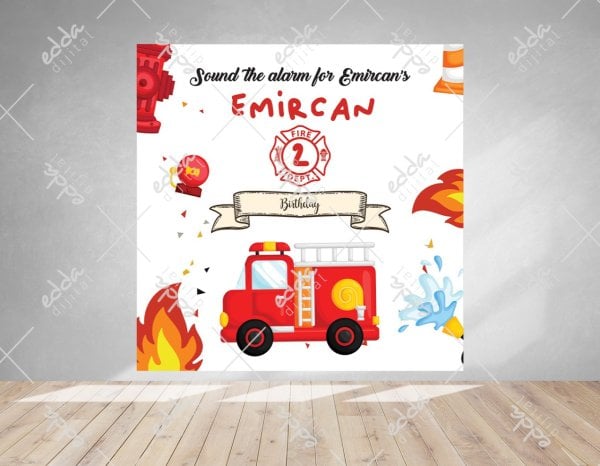 İtfaiye Temalı Afiş