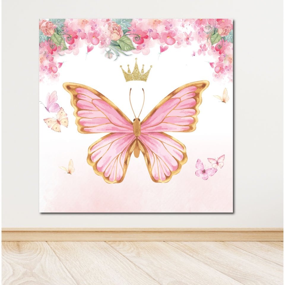 Kelebek Temalı  Doğum Günü Afiş