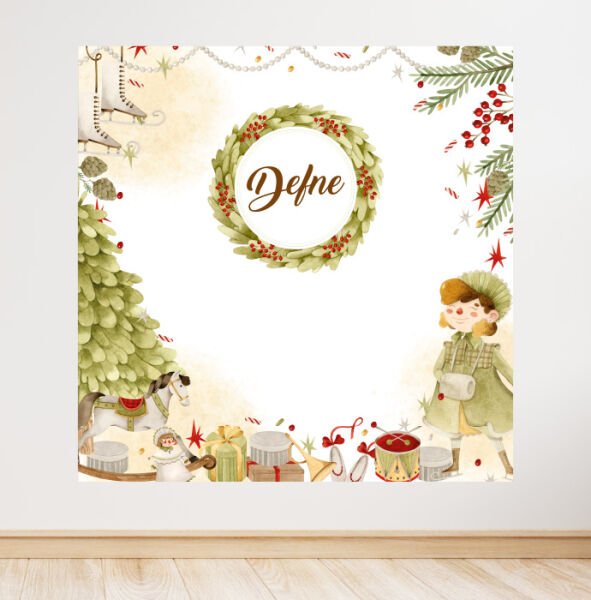 Kış Konseptli Doğum Günü Afişi