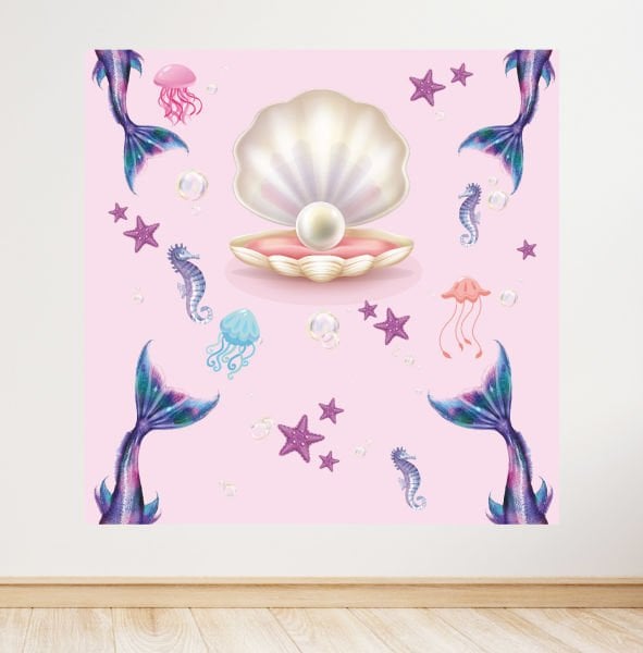 Denizkızı Konseptli Doğum Günü Afişi