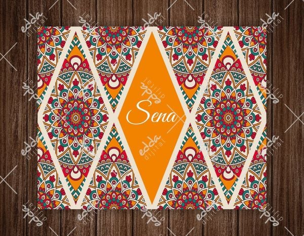 Karo Detaylı ve Desenli Kına Pisti Kaplaması