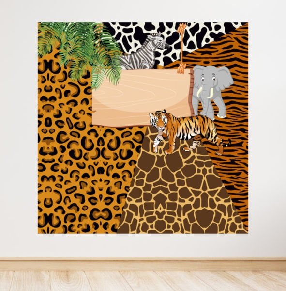 Safari Konseptli Doğum Günü Afişi