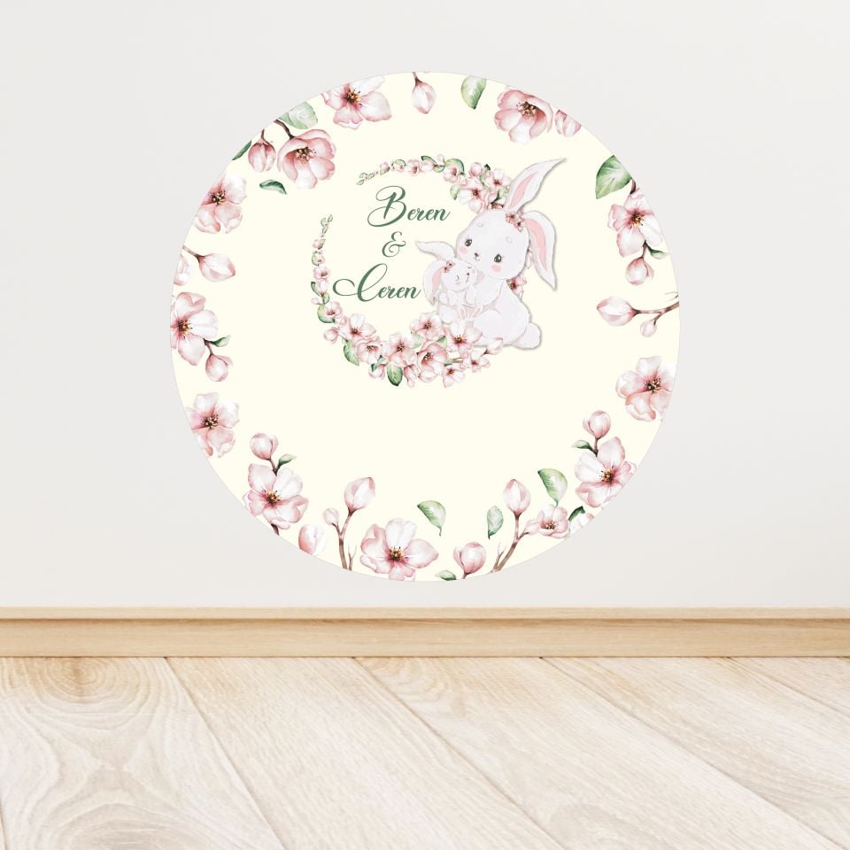 Tavşan Temalı Doğum Günü Afişi