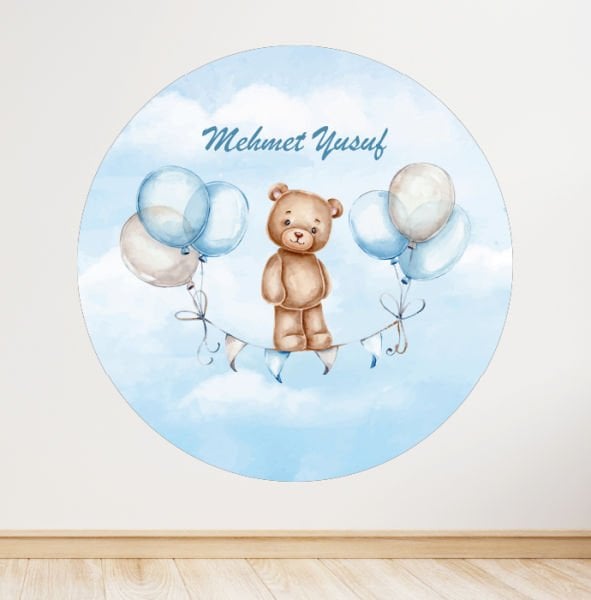 Ayıcık Konseptli Doğum Günü Afişi