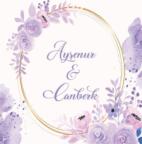 Mor Yaprak Detaylı Dans Pisti Kaplaması