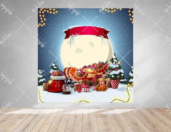 e Kış Temalı Parti Afişi