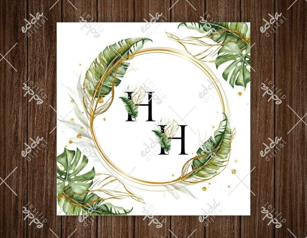 Yeşil ve Kahverengi Yaprak Desenli Dans Pisti Kaplaması