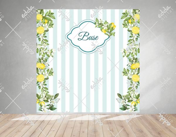 Limon Çiçeği Temalı Baby Shower Afişi