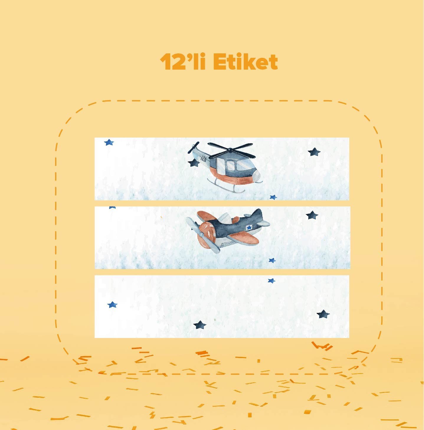 Pilot Ayıcık Temalı Su Şişesi Etiketi