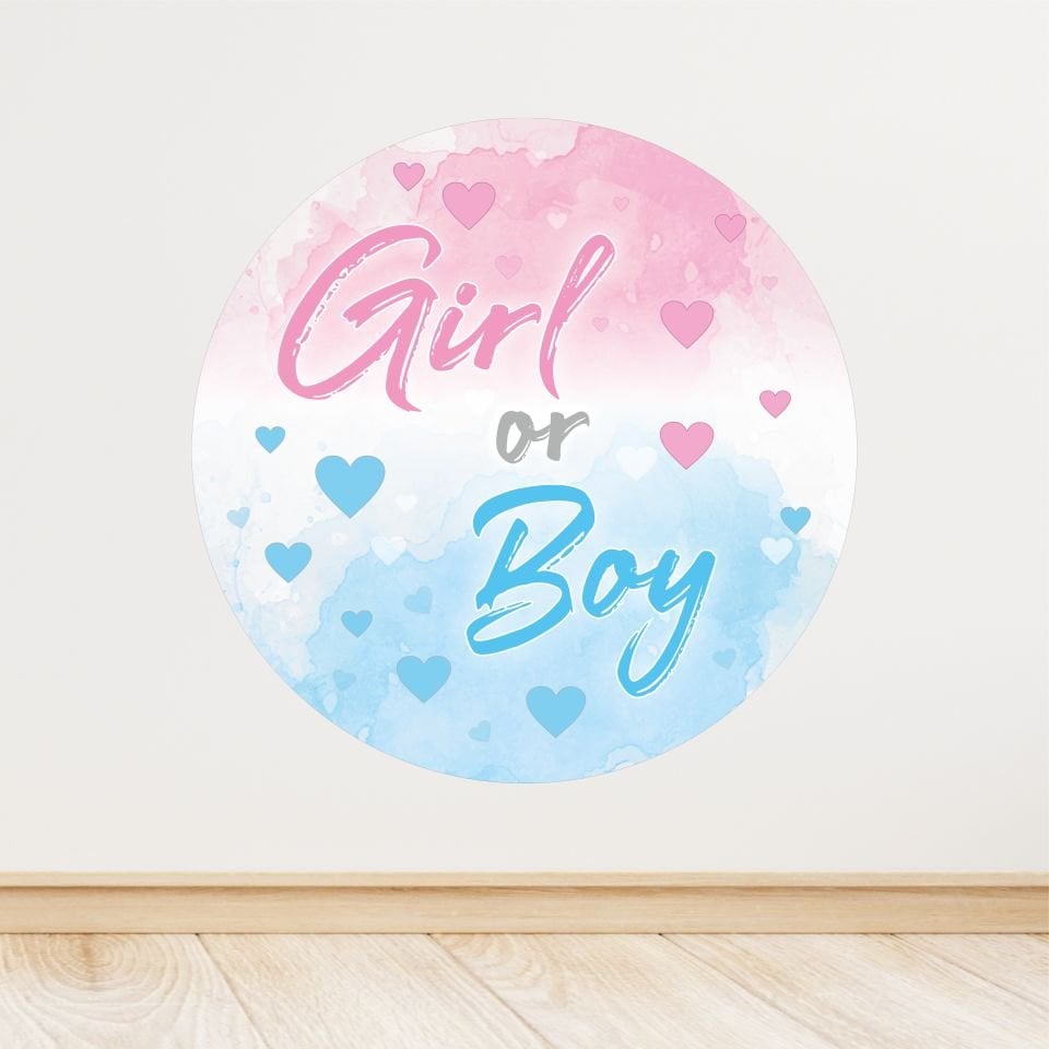 Cinsiyet Temalı Doğum Günü Afişi