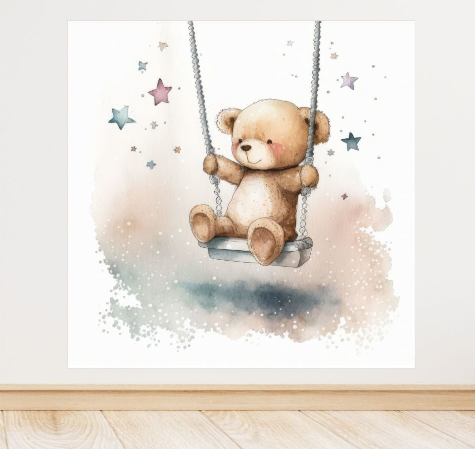 Ayıcık Temalı Doğum Günü Afiş