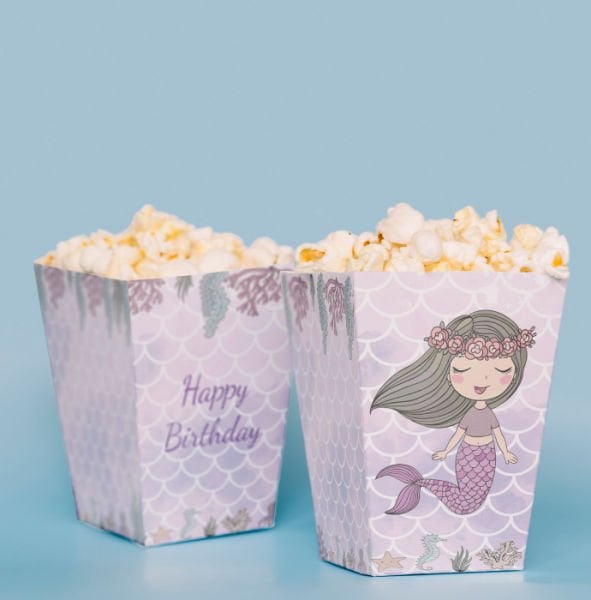 Deniz Kızı Temalı Pop Corn Kutusu