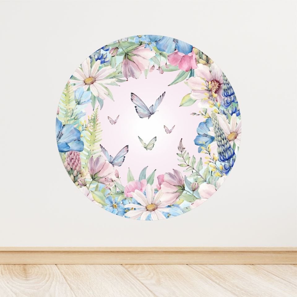 Kelebek Temalı Doğum Günü Afişi