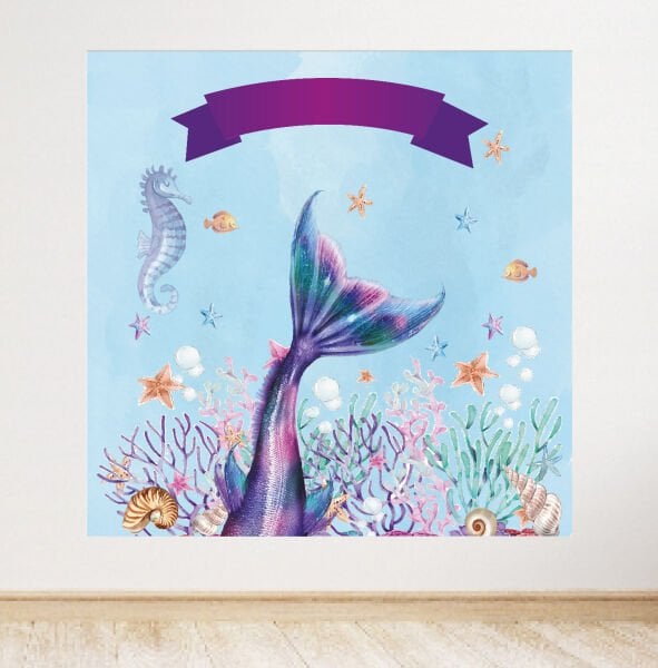 Denizkızı Konseptli Doğum Günü Afişi