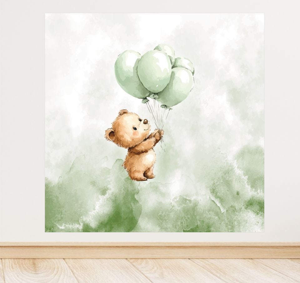 Ayıcık Temalı Doğum Günü Afiş