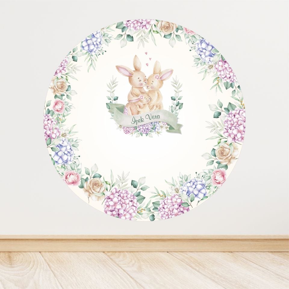 Tavşan Temalı Doğum Günü Afişi