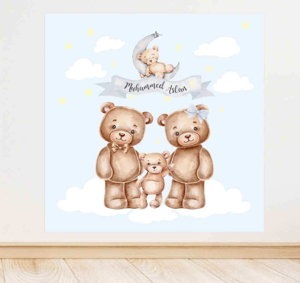 Ayıcık Temalı Doğum Günü Afiş