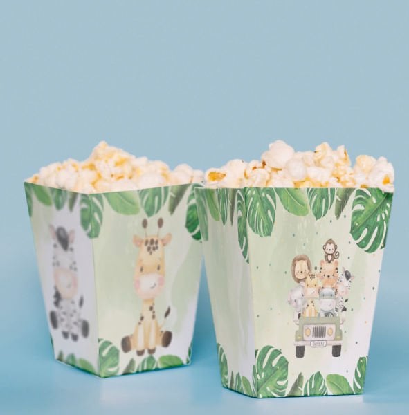 Safari Temalı Pop Corn Kutusu