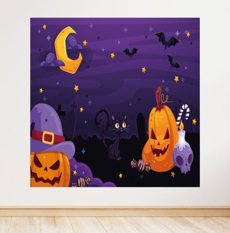 Halloween Konseptli Doğum Günü Afişi