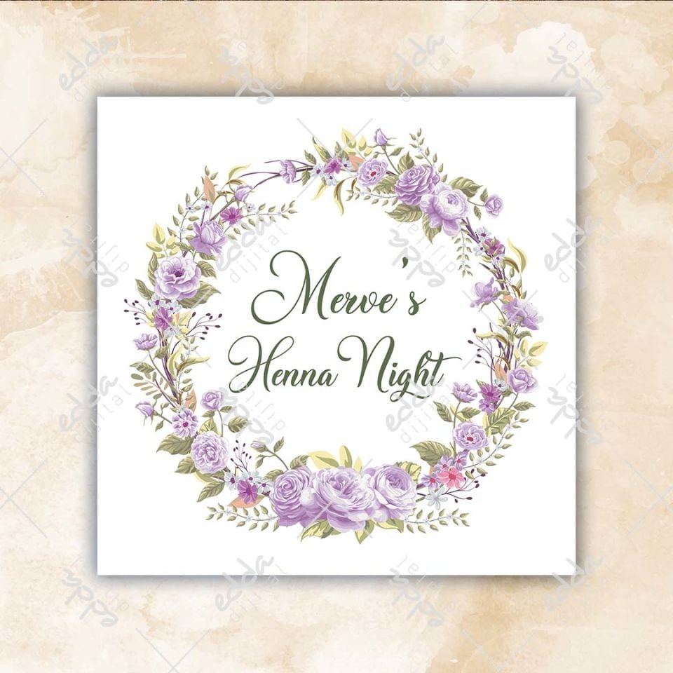 Mor Çiçek Desenli Dans Pisti Kaplaması