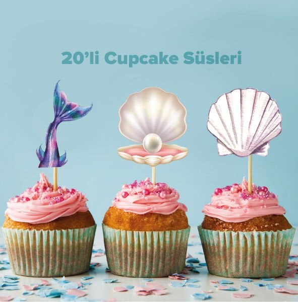 İnci Konseptli Cupcake Süsü