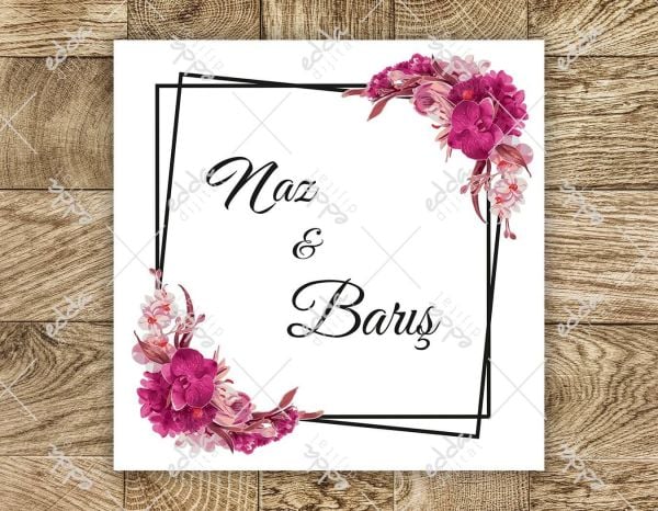 Fuşya Çiçekli Dans Pisti Kaplaması