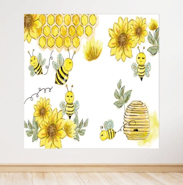 Arı Konseptli Doğum Günü Afişi