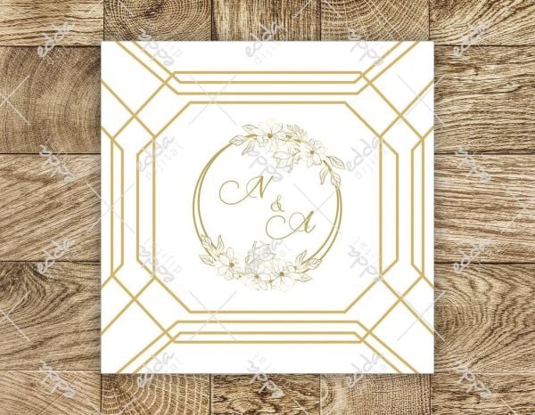 Gold Çizgili Çiçekli Dans Pisti Kaplaması