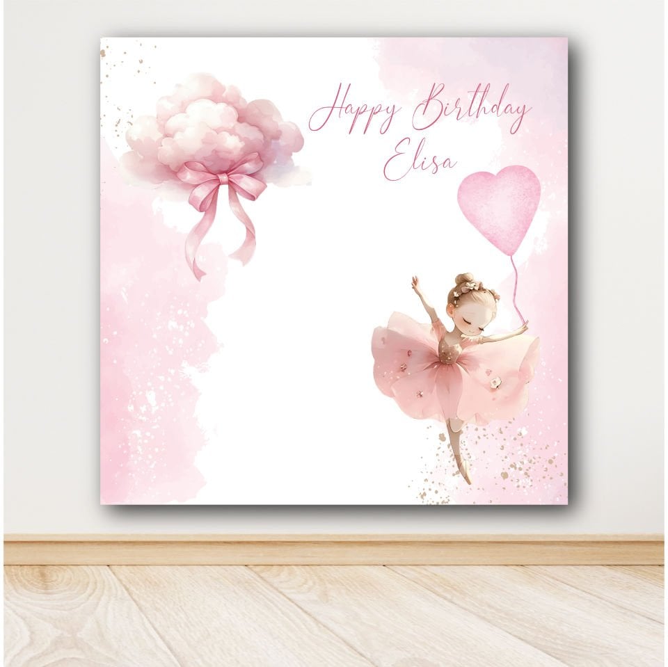 Balerin  Temalı  Doğum Günü Afiş