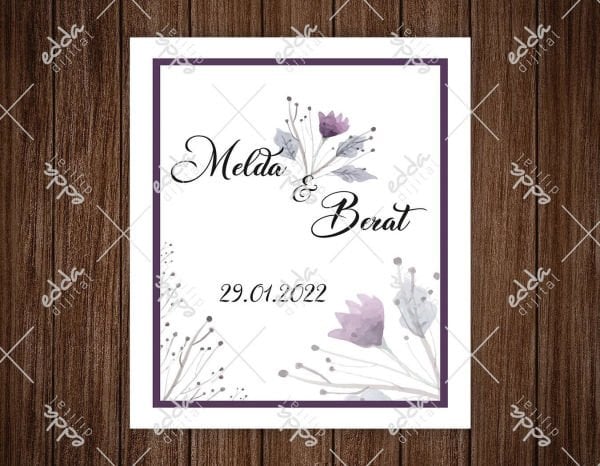 Mor Çiçek Desenli Dans Pisti Kaplaması