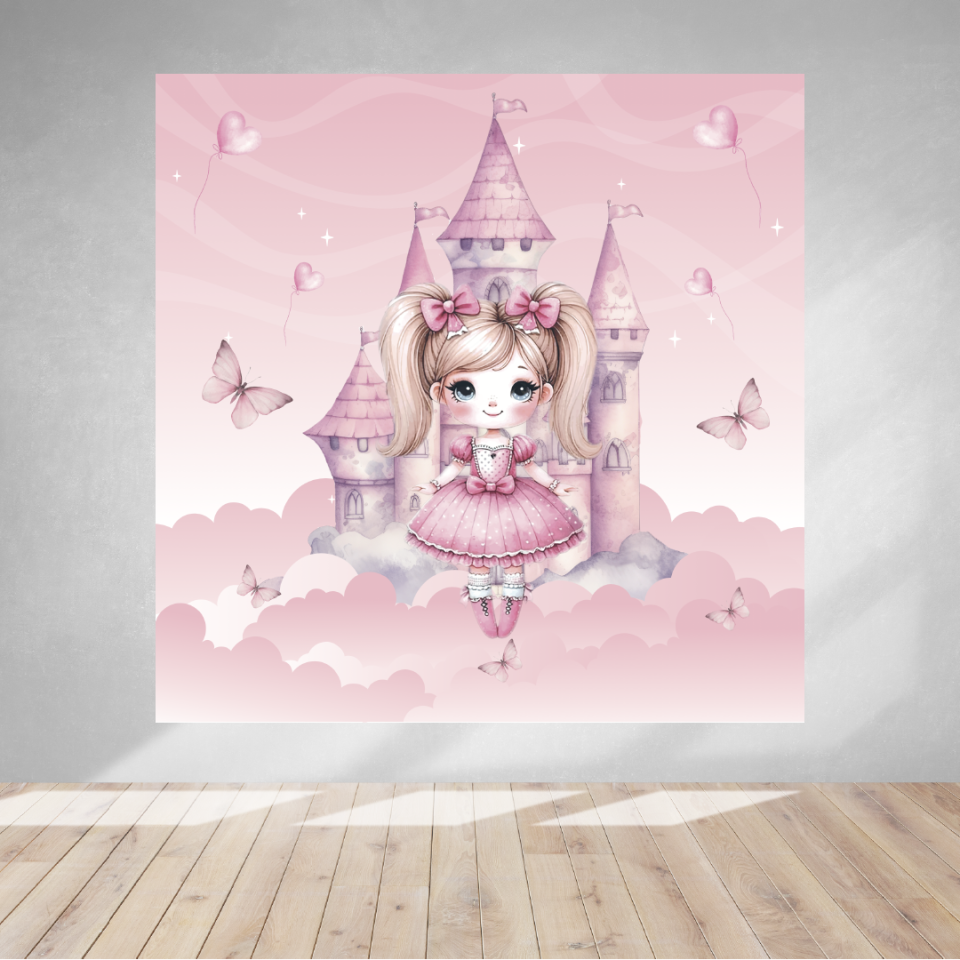 Prenses Temalı Doğum Günü Afişi