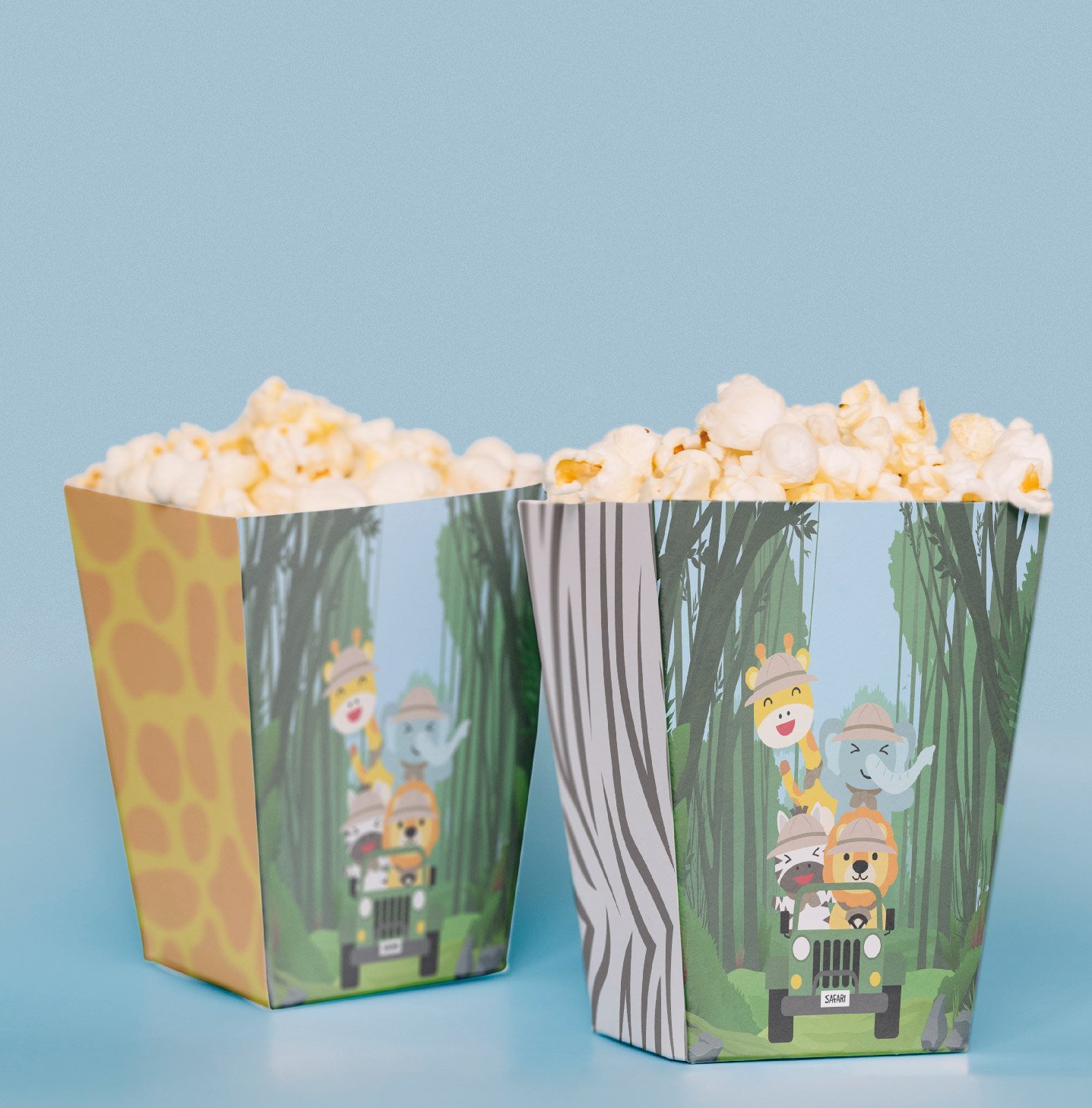 Baby Safari Konseptli Pop Corn Kutusu