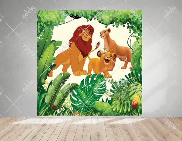 Doğum Günü Afişi Aslan Kral