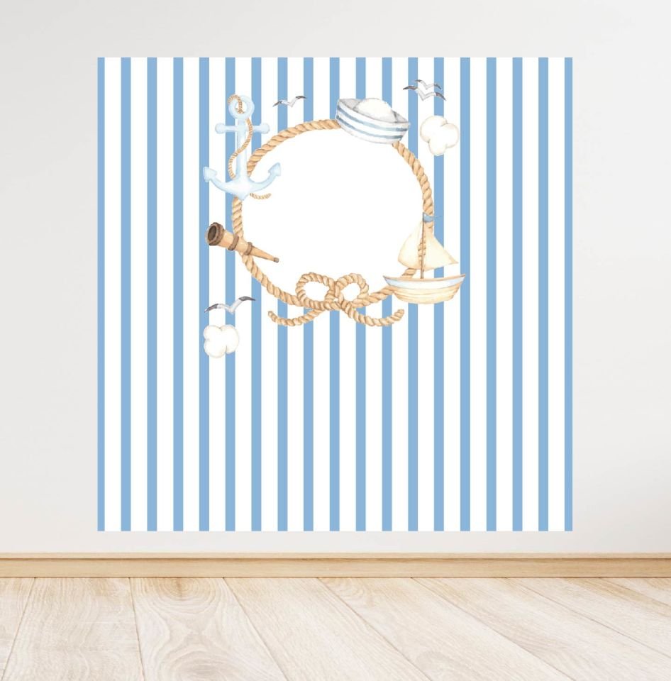 Denizci Temalı Doğum Günü Afişi