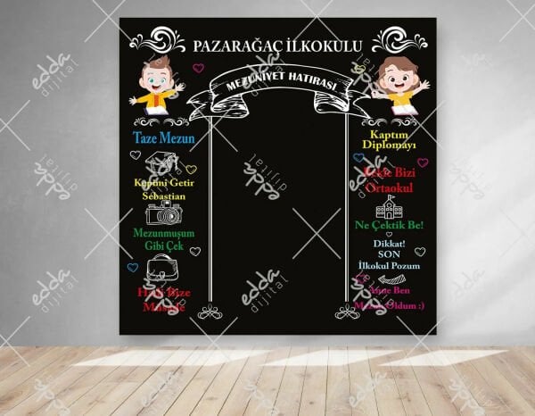 Öğrenci Temalı Mezuniyet Afişi