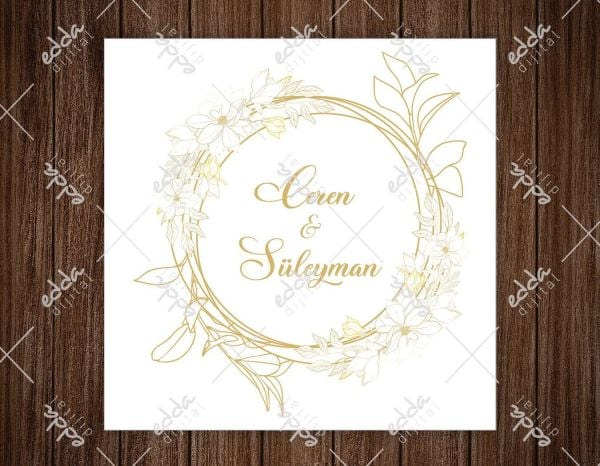 Gold Çiçek Desenli Dans Pisti Kaplaması