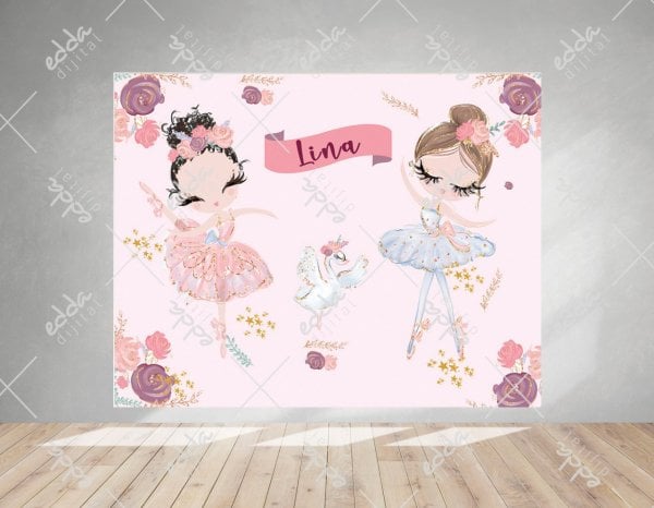 Balerin Konsept Doğum Günü Afişi