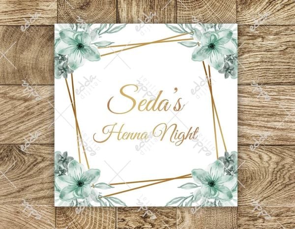 Yeşil Çiçek Desenli Dans Pisti Kaplaması