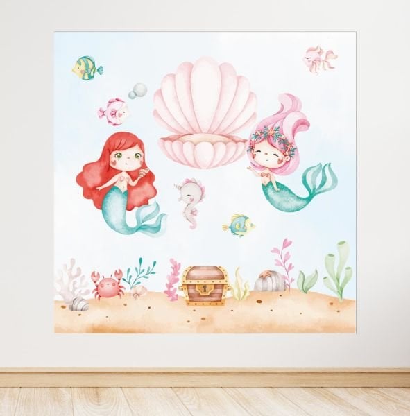 Deniz Kızı Temalı Doğum Günü Afişi