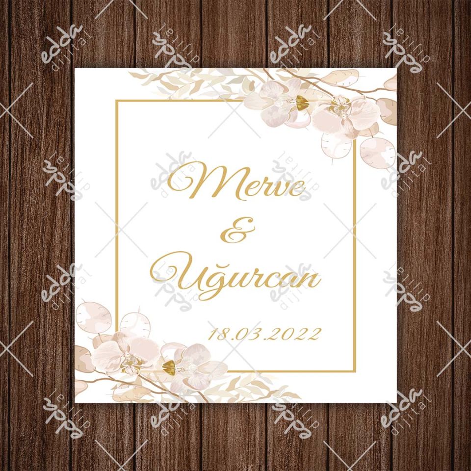 Kare Orkide Desenli Dans Pisti Kaplaması