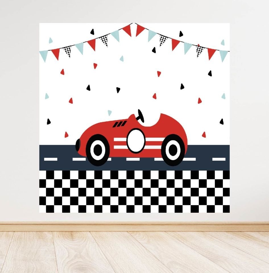 Araba Temalı Doğum Günü Afişi