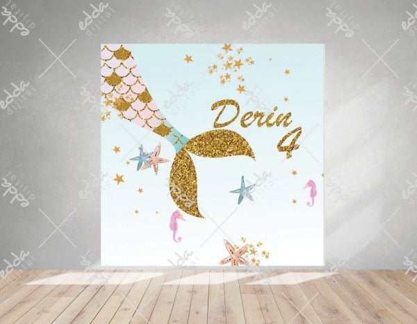 Deniz Kızı Kuyruk  Temalı Özel Baskı Afiş