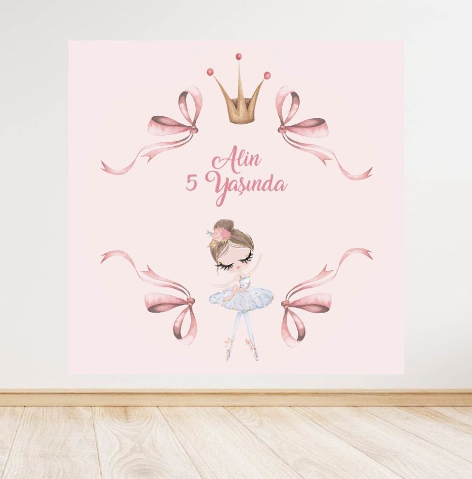 Balerin Temalı Doğum Günü Afişi